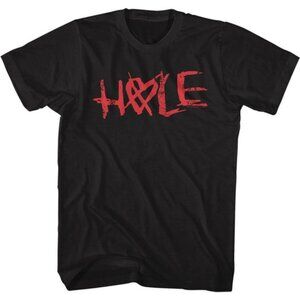 Hole Crossed Heart Logo Vintage Rock Music Band Graphic Shirt 101